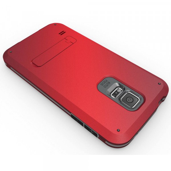 Wholesale Samsung Galaxy S5 Strong Armor Hybrid with Stand (Red)
